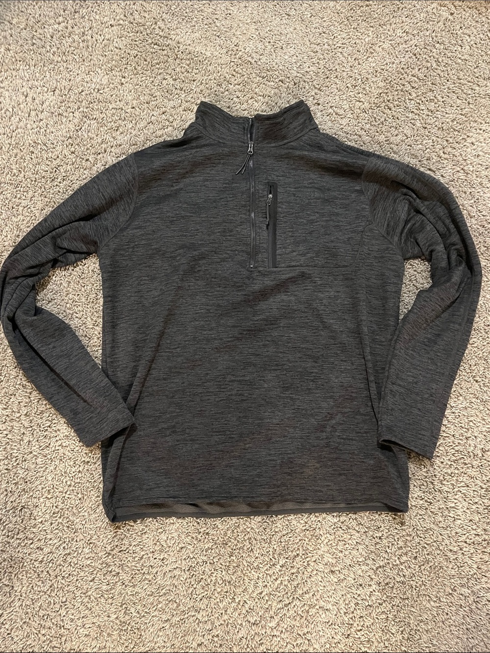 The North Face Men's Charcoal Quarter-Zip Pullover Sweater